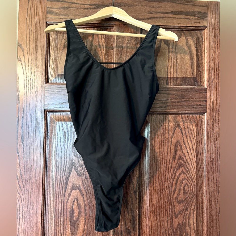 Women’s size Large one piece thong bathing suit
